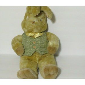 Vintage JCPenney & Golden Bear Company Large Stuffed Bunny Rabbit with Vest